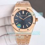 ZF Factory Swiss Clone Audemars Piguet Royal Oak 15500 Rose Gold Blue Dial Watch 41mm 